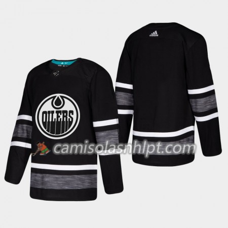 Camisola Edmonton Oilers Blank 2019 All-Star Adidas Preto Authentic - Homem